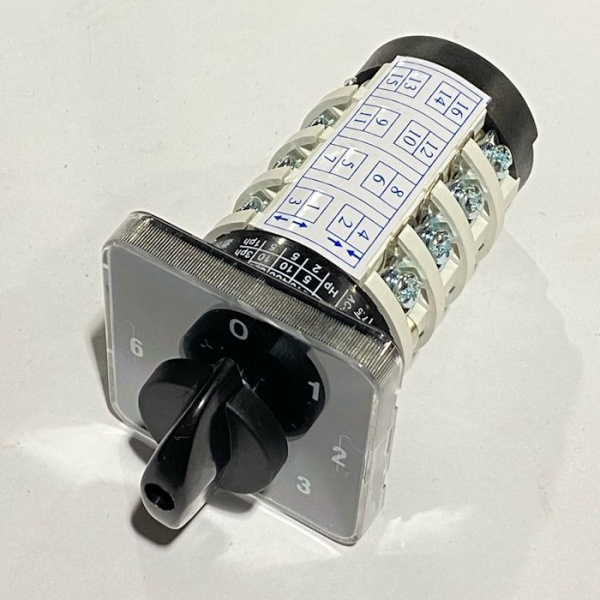 Переключатель режимов пуско-зарядиков 6положений, 4полюса, 20A