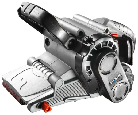 Ленточная шлифмашина GRAPHITE 457_ 800Вт с откидным кожухом коробка 59G392
