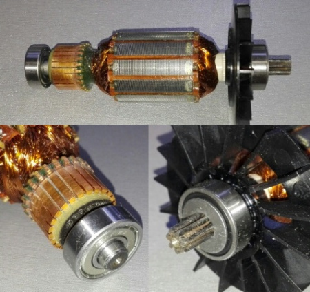 Якорь BOSCH GBH 2-20D зубья прямые 1614010B1C  1614010711