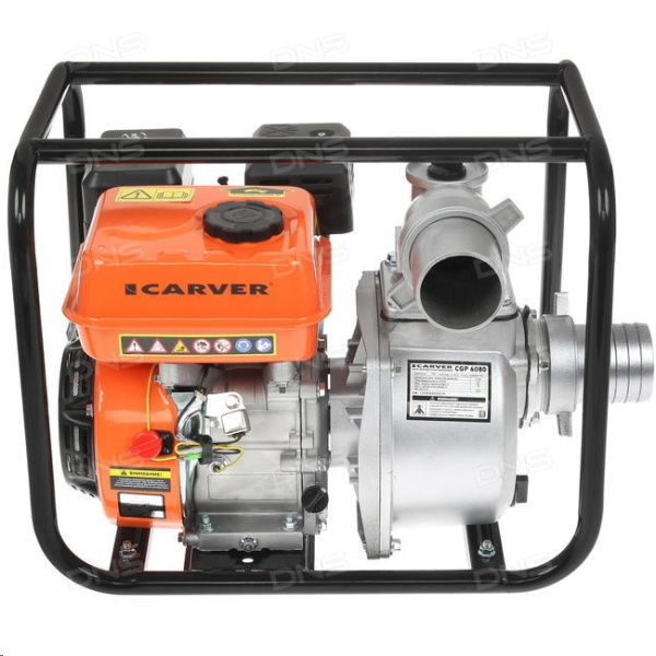 Мотопомпа Carver CGP 6080 (4-х тактн., 5,2 кВт/7,0 л.с., вх/вых.- 3''/80 мм) чист.вода 01.022.00006