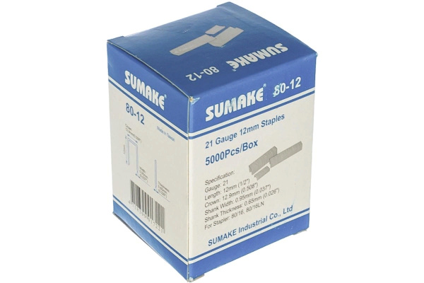 Скобы 80/GA21 22мм ширина 12,9мм 0,65*0,95мм 5000шт для SUMAKE 80/25  31385