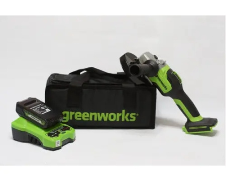 УШМ аккумуляторная Greenworks Арт 3200207UB 24V бесщеточная c 1хАКБ 4 Ач и ЗУ в с
