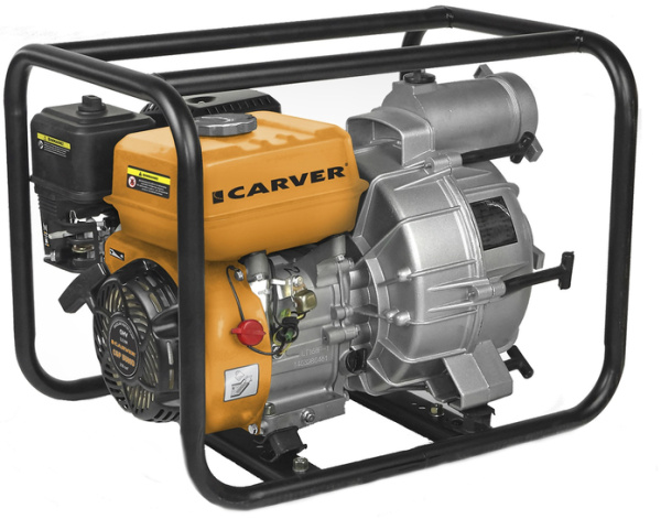 Мотопомпа Carver CGP 5580 D для грязной воды (4-х тактн., 5,2 кВт/7,0 л.с., вх/вых.- 3''/80 мм)